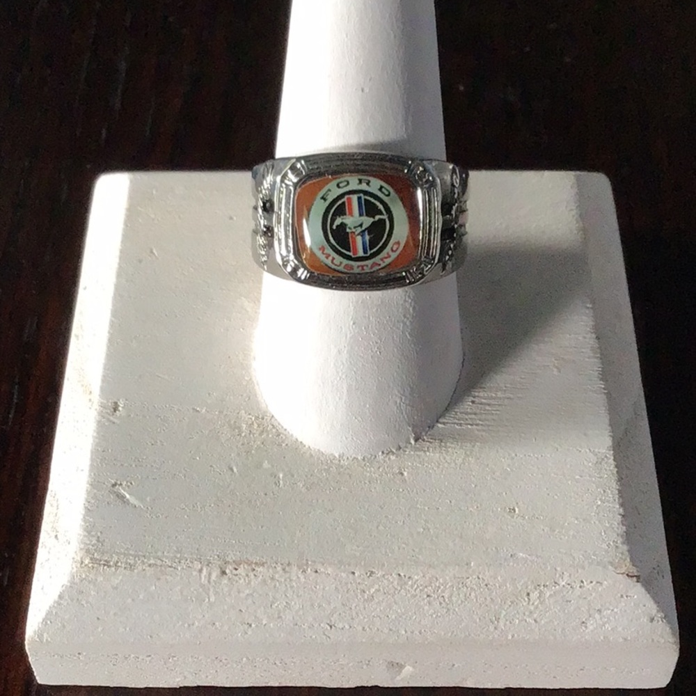 Men’s 925 Sterling Silver Ford Mustang Ring